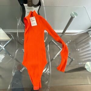 Zara Vibrant Orange Women's Bodysuit